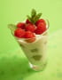 Coupe framboises et mousse banane