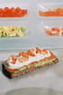 Toasts � la truite et aux �crevisses