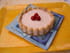 Mousse � la rhubarbe au coulis de fraises