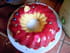 G�teau napp� au coulis de fraises
