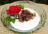 Dessert blanc � la rose