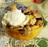 P�ches r�ties et glace vanille