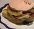 Magret de canard fum� au foie gras