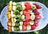 Brochettes de fruits frais