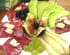 Antipasti jambon et fruits