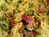 Papillons au lard fum� croquant et  aux petits pois