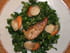 Noix de St-Jacques au foie gras sur lit de m�che