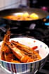 Gambas saut�es au beurre de mangue