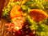 Camembert frit sur lit d �chalotes et de groseilles