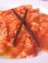 Carpaccio de saumon frais � la vanille