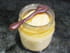 Petit pot de flan coco et sa cuill�re au chocolat