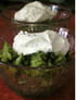 Salade de courgettes et quenelles de ricotta
