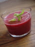 Soupe glac�e de betterave au basilic