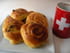 Pains brioch�s aux raisins