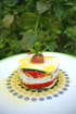 Millefeuille de jambon de Vend�e, courgette, ch�vre