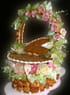 Croquembouche en panier fleuri