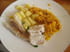 Filet de colin sur compote de pommes au curry