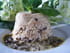 Flans de champignons et beurre de basilic