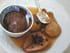 Poires �pic�es au Banyuls, sorbet chocolat