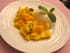 Panna cotta au lait de coco, salade de mangue ananas