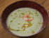 Velout� de navets � la coriandre, po�l�e de queues de langoustines