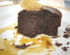 Moelleux chocolat, caramel et sorbet passion