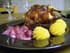Cailles aux cerises sur canap� de pain d �pices