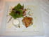 Pomme tap�e au foie gras po�l�, cr�me normande