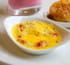 Cr�me br�l�e au parmesan, tomates s�ch�es et basilic