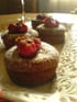 Fondant � la pralinoise et aux framboises