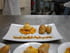 Confit de fruits jaunes au miel, sorbet p�che et madeleines