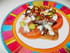 Tartine de tapenade, ch�vre, tomate, aubergine