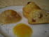 Muffins aux raisins, compote pomme-vanille