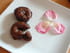 Fondants chocolat, coeur fruits-rouges-noisettes