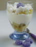 Pommes en verrine au parfum de violettes