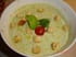 Soupe de laitue au Parmesan et basilic