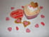 Coeurs d �le flottante aux pralines roses et tuile au sirop de rose