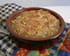 Crumble rhubarbe-poire sur lit de pruneaux