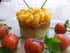 Timbale de l�gumes orientale et crevettes au safran