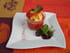 Tomates souffl�es au cabillaud, basilic et piment d Espelette