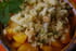 Crumble express de pistaches aux p�ches jaunes