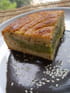 G�teau basque au th� matcha et noisettes
