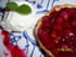 Tartelette aux groseilles et sorbet � la ricotta