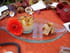 Panna cotta vanille, po�l�e de pommes � l orange, brisures de pain d �pices