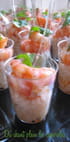 Verrines de crevettes ail-gingembre, riz vinaigr�