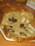 Cake fondant pesto, olives, ch�vre