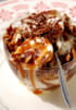 Bananes cr�meuses sous le toffee et les noix