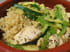 Poulet saut� aux l�gumes et quinoa
