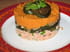 Mille-feuille de saumon, courgette et patate douce