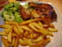 Poulet moutarde-miel et frites belges